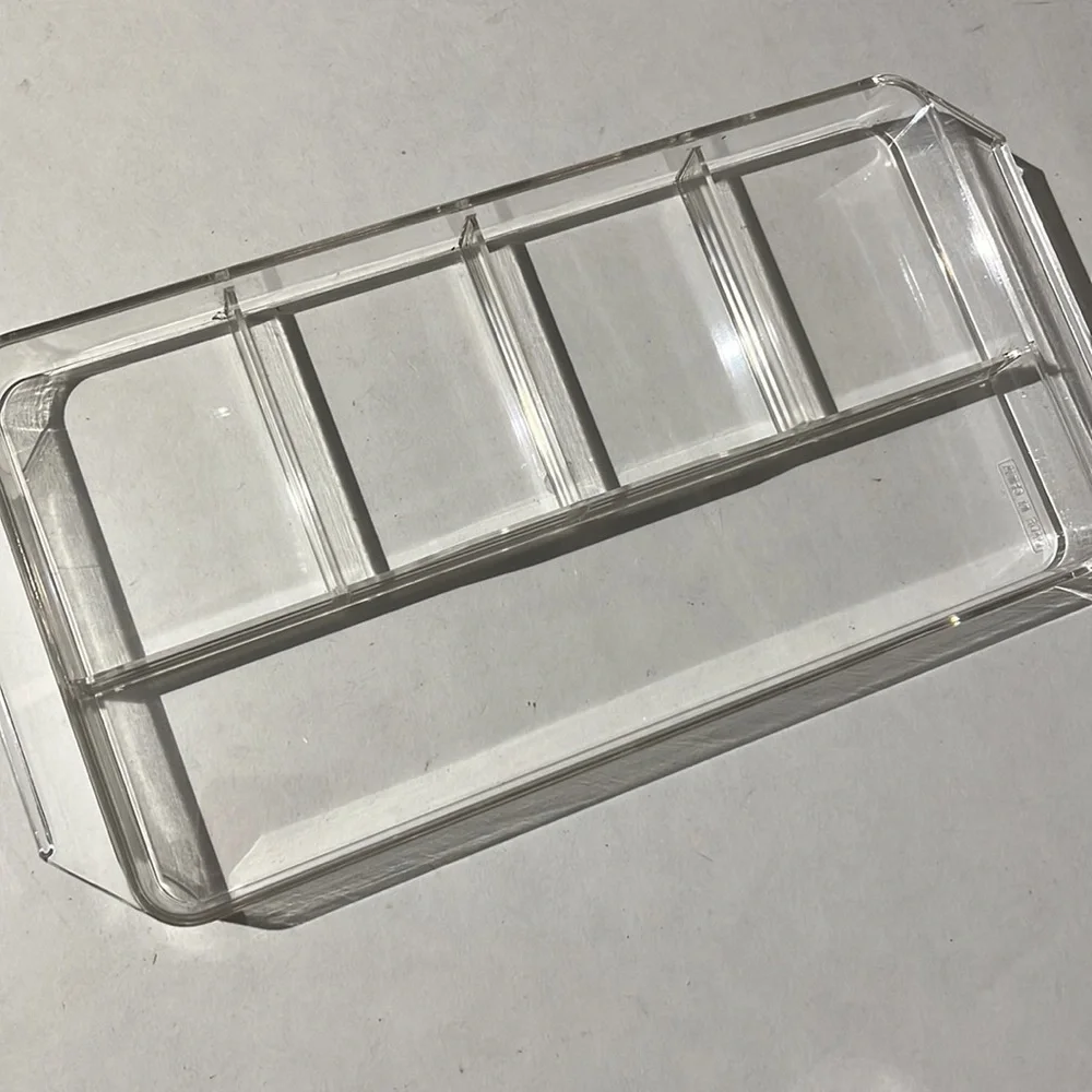 Set of two cosmetic organizers makeup jewelry clear plastic